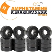 Amphetamine Inline Skate Speed Bearings Set of 16 Pre-Lubricated Ceramic Hybrid