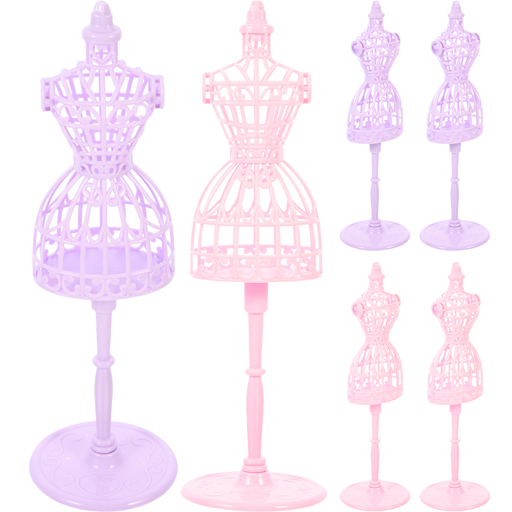 6Pcs Doll Clothes Mannequin Doll Dress Display Form Stand Doll Dress