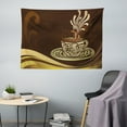 thumbnail image 1 of Coffee Tapestry, Illustration of an Ornamental Coffee Mug with Flourishes Vintage Art, Fabric Wall Hanging Decor for Bedroom Living Room Dorm, 5 Sizes, Brown and Multicolor, by Ambesonne, 1 of 1