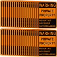 thumbnail image 1 of Señales de protección contra la intrusión, 40 unidades, aluminio reflectante, 1 of 7