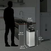 iTouchless 13 Gallon Touchless Sensor Kitchen Trash Can, Stainless Steel, Odor Filter System