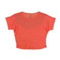 thumbnail image 2 of dELiA*s Womens Lace Collar Graphic T-Shirt orange S, 2 of 2