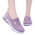 thumbnail image 2 of NOKIO Women’s Orthopedic Slip-On Sneakers Breathable Woven Walking Shoes Soft Foam Arch Support Hands-Free Design Lightweight Casual Footwear, 2 of 4