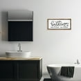 thumbnail image 3 of Stupell Industries Bathroom Seat Yourself Bath & Laundry Painting Brown Floater Framed Canvas Art Print Wall Art, 25 x 11, 3 of 10