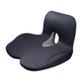 thumbnail image 1 of Almohada ergonómica integrada de cojín de asiento para la silla de la oficina de viajes mamá y papá Negro, 1 of 8