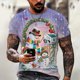 thumbnail image 1 of Camisas navideñas con estampado 3d de vacaciones para hombre, camisetas con cuello redondo, ropa de manga corta de verano para hombre, camisetas informales de gran tamaño para hombre, Top 2023, 1 of 4