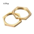 thumbnail image 3 of Uxcell G3/4 Lock Nut, Hex Brass Female Locknut for Plumbing 4 Pack, 3 of 5