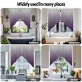 thumbnail image 6 of Swag Curtain Valances Purple and Grey Ombre Swag Valances for Kitchen Windows Gradient Gradual Color Short Topper Curtains Valance Tier Pair for Kitchen Bedroom Living Room Bathroom 28"x36", 6 of 8
