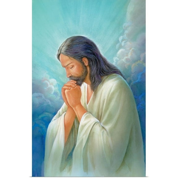 Great BIG Canvas | "Jesus praying" Art Print - 16x24