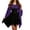 Purple, variant on LEKWK Renaissance Dress Women Gothic Witch Costume Flared Bell Sleeve Lace Up Corset Peasant Dress Halloween Cosplay Party Medieval Dress