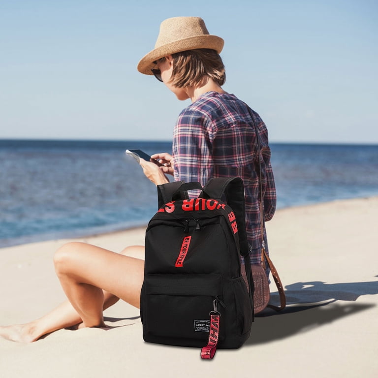 Lightweight High-Capacity Backpack - Waterproof Nylon, 32x15x45cm, Durable For Travel & Hiking