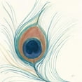 thumbnail image 2 of Thomas, Miranda 26x26 Black Ornate Wood Framed with Double Matting Museum Art Print Titled - Peacock Feather II Blue, 2 of 4