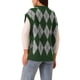 thumbnail image 3 of Chaleco de suéter sin mangas de color contrastante para mujer INSPIRE CHIC con cuello en V, 3 of 5