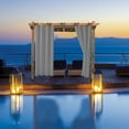 thumbnail image 5 of LiveGo Blackout Outdoor Patio Curtains - Weatherproof, Sun Blocking, UV and Fade Resistant Cabana Grommet Top Curtains for Gazebo, Front Porch, Pergola, Yard, 52*94 in, 2 Panel, Light gray, 5 of 11