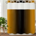 thumbnail image 3 of Orange Black Ombre No Hook Shower Curtain Waterproof,Bathroom Curtains with Snap in Liners and See Through Top Window,Gradient Contemporary Abstract Art Hotel Style Bathtub Curtains Shower 66"Wx72"L, 3 of 8