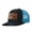 Black and blue, variant on BEST DAD EVER letter leather label pattern, suitable for travel and casual outfits, breathable outdoor baseball cap for men, adjustable