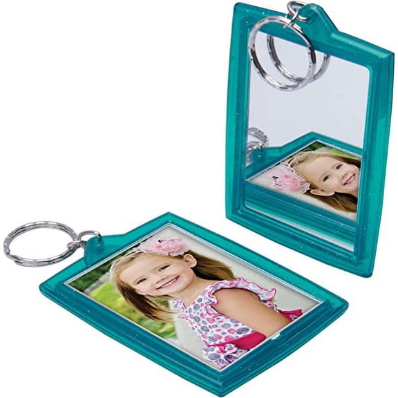 Teal 2.5" x 3.5" Photo Keychains with Mirror - Pack of 144
