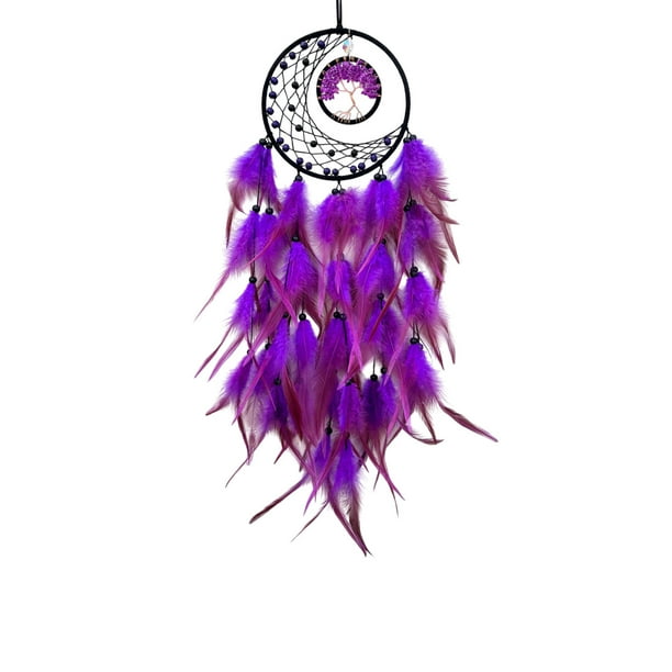 Decoración de la Habitación Dreamcatcher Decoración de la Pared Casa Pluma Colgando Tejido Árbol de la Vida Artesanía Escandinava Decoración de la Habitación Decoración de la Pared Sala de Estar