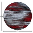 thumbnail image 5 of Masada Rugs Modern Contemporary Round Area Rug, Red Grey Black (5 Feet X 5 Feet) Round, 5 of 7