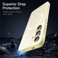 thumbnail image 4 of JETech Magnetic Case for Samsung Galaxy S24+ / S24 Plus 5G, Compatible with MagSafe, Translucent Matte Back Shockproof Phone Cover (Amber Yellow), 4 of 6
