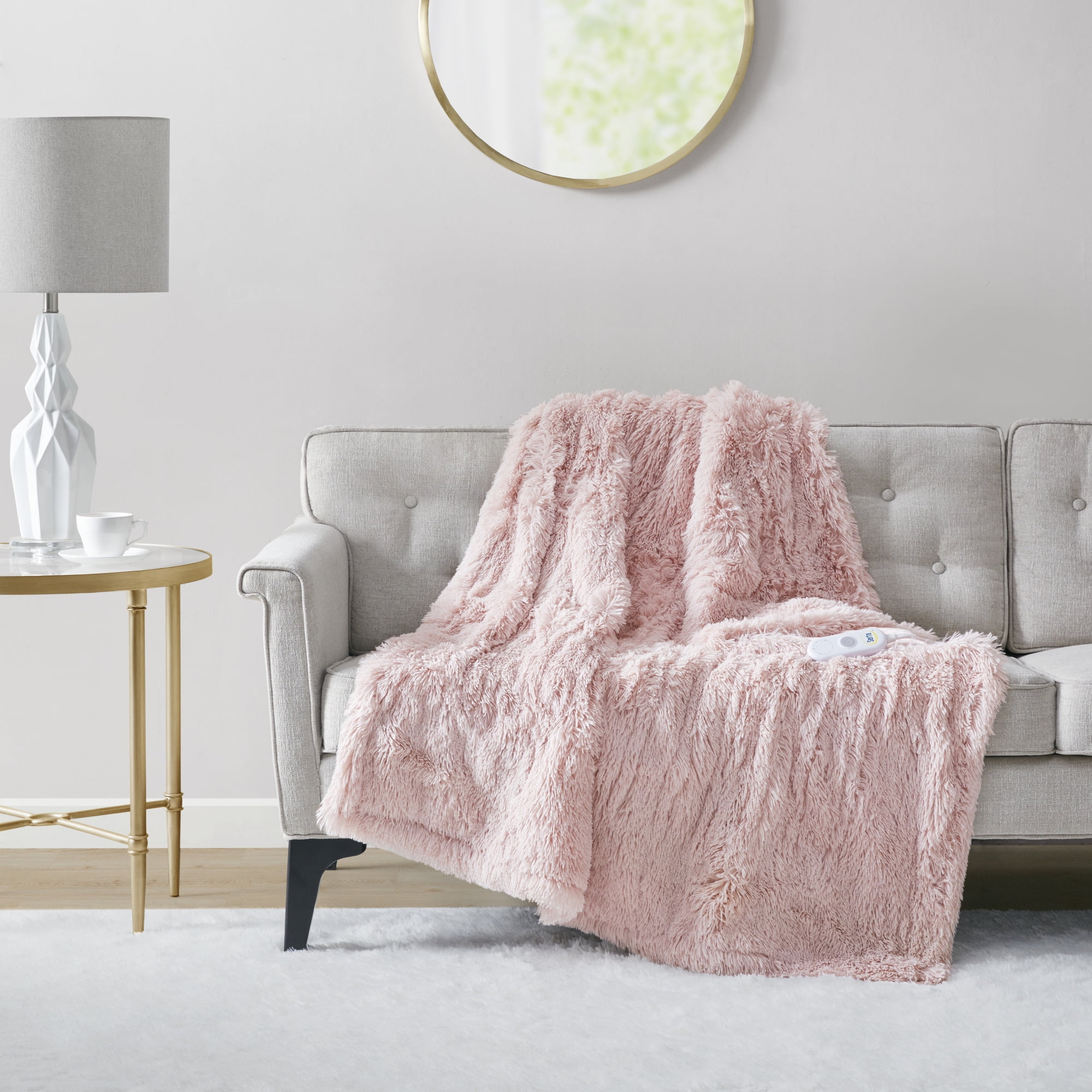 Brookstone Faux One Button Heated Throw In Grey 50 Inch X 60 Inch Machine  Washable And Machine Dryable 100% Polyester | forum.iktva.sa