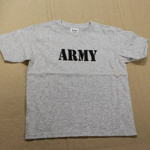 Army Screen Print Toddler Gray Unisex T-Shirt 2T Military