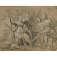 thumbnail image 3 of Gerard van Honthorst 24x20 Black Modern Framed Museum Art Print Titled - Allegorical Portrait of the Four Eldest Children of the King and Queen of Bohemia (1631), 3 of 5