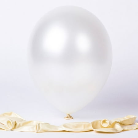 25 Pearl White Latex Balloons Helium Quality Birthday Wedding Party Decorations
