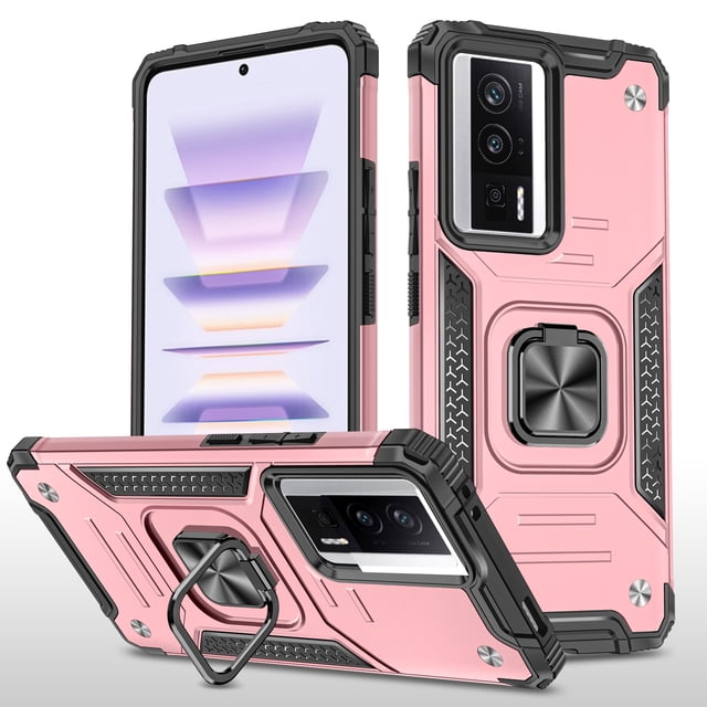 Funda de teléfono para Poco F5 Pro de Uso Rudo Shock color + Mica de Cristal