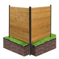 thumbnail image 2 of Zimtown Outdoor Privacy Screen Wooden Trash Can, 2 of 7