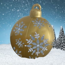 ESULOMP 23.6in Giant Christmas Ornament Outdoor Christmas Inflatable Decorated Ball, Giant Christmas Inflatable Ball with Pump for Home Holiday Outdoor Christmas Tree Decorations