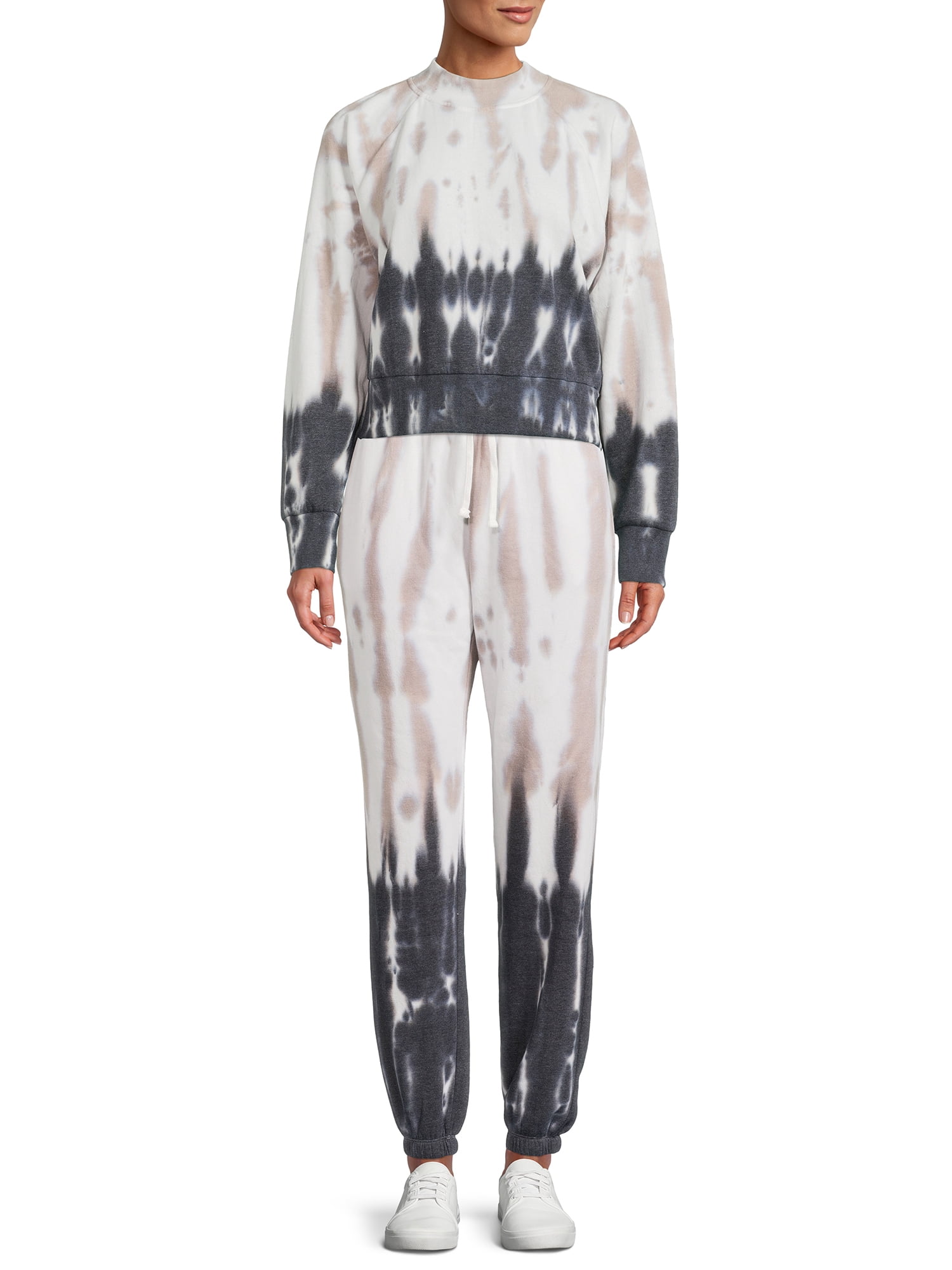 Bohemian Rose Women's Vertical Tie Dye Fleece Pants