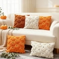 thumbnail image 7 of 3D Raised Pumpkin Throw Pillow Cover 18x18 Inch, Halloween Fall Plush Tufted Decorative Cushion Case for Sofa Couch Indoor Holiday Home Decoration, 7 of 7