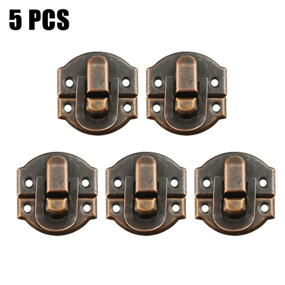 5/12Set Jewelry Box Hasp Clasp Suitcase Wood Chest Cabinet Decorative Lock Latch Bronze 5Pcs