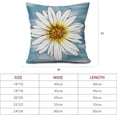 thumbnail image 3 of Summer Daisy Floral Pillow Covers 18X18 Inch Set of 2 White Petal Flower Bloom Decorative Pillow Cases Blue Seasonal Cotton Linen Cushion Case Farmhouse Home Decor for Sofa Couch Porch Outdoor, 3 of 6