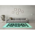 thumbnail image 3 of Ahgly Company Indoor Square Oriental Light Blue Traditional Area Rugs, 8' Square, 3 of 4