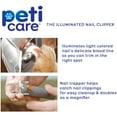 thumbnail image 3 of PetiCare LED Light Pet Nail Clipper- Great for Trimming Cats & Dogs Nails & Claws, 5X Magnification That Doubles As A Nail Trapper, Quick-Clip, Steal Blades, 3 of 3