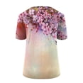 thumbnail image 5 of Camiseta de manga corta con cuello en V y estampado de moda para mujer Pompotops hkajfhjk462715, 5 of 5