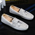 thumbnail image 6 of Men's Casual Loafers Slip On Leather Shoes Lightweight Driving Shoes Moccasins Classic Penny Loafer Flats Boat Shoes Outdoor Walking Shoes, 6 of 11