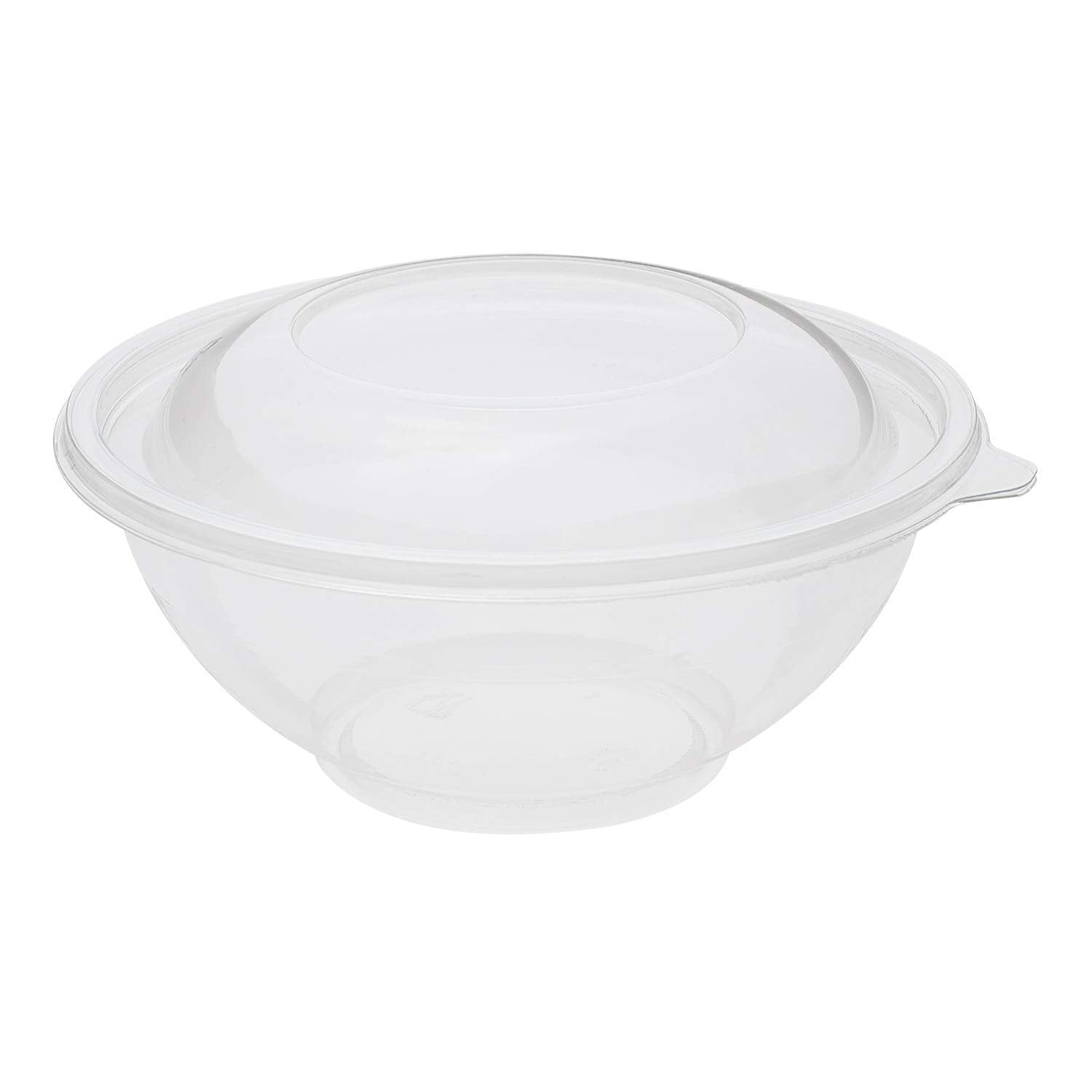 BKIND Bundle of Clear Round PET Plastic Salad Bowls with Lids Pack