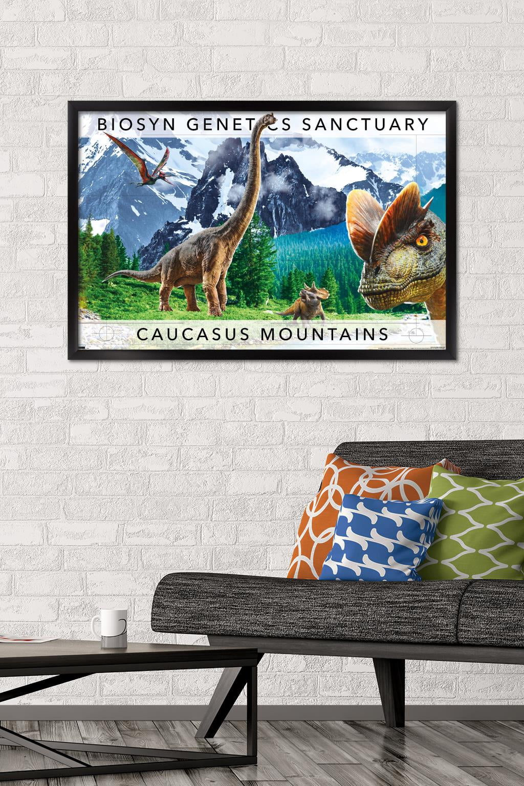 Jurassic World: Dominion - Caucasus Mountains Group Wall Poster, 22.375" x 34" Framed