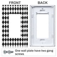 thumbnail image 3 of Yayeee Rocker Switch Wall Plate 2-Gang 4.7"x4.6" Home Decorative Outlet Cover, Black and White Geometric, 3 of 6