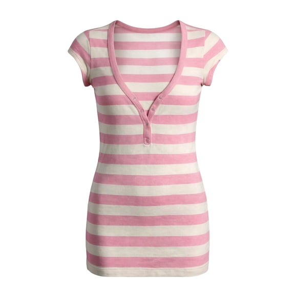 DHFJKG V Neck T Shirts For Women Short Sleeve Fitted Striped Summer Top Sexy Slim Fit Low Cut Stretchy Soft Graphic Tee Going Out Comfy Tops