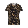 thumbnail image 4 of Wukai Modern Golden Butterfly Youth Unisex Short Sleeve T-Shirt for Boys, Girls, Teens, and Kids-X-Small, 4 of 7