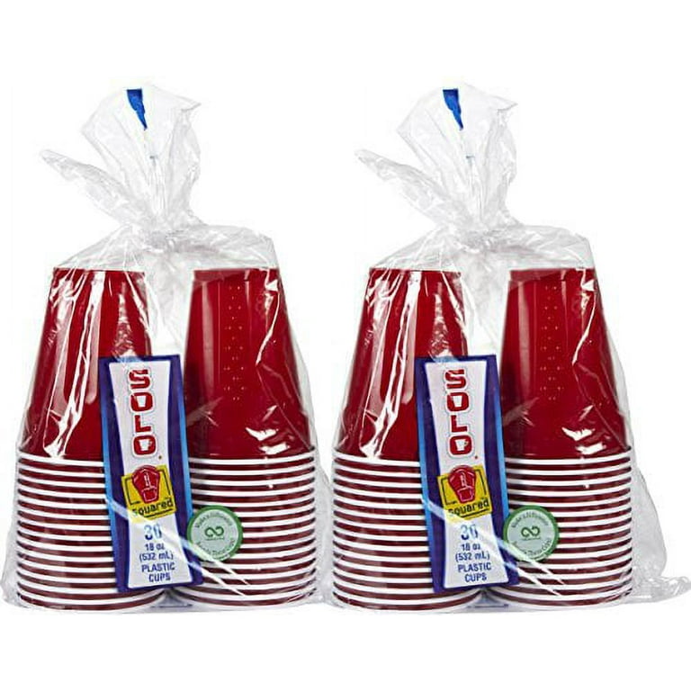 Solo Squared Cups, 18 oz, Red, 60 Count