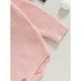 thumbnail image 6 of Bagilaanoe Newborn Baby Girl Knit Romper Sweater Long Sleeve Bodysuits Letter Embroidery Pullover 3M 6M 9M 12M 24M Infant Warm Jumpers Tops Loose Knitwear, 6 of 9
