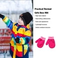 thumbnail image 3 of Manoplas para niños Minnieouse calentador de manos exteriores guantes color sólido Rosa roja, 3 of 6
