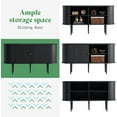 thumbnail image 5 of Merluxy Sideboard Buffet Cabinet with Solid Wood Legs,Mid Century TV Console for Living Room,Black, 5 of 8