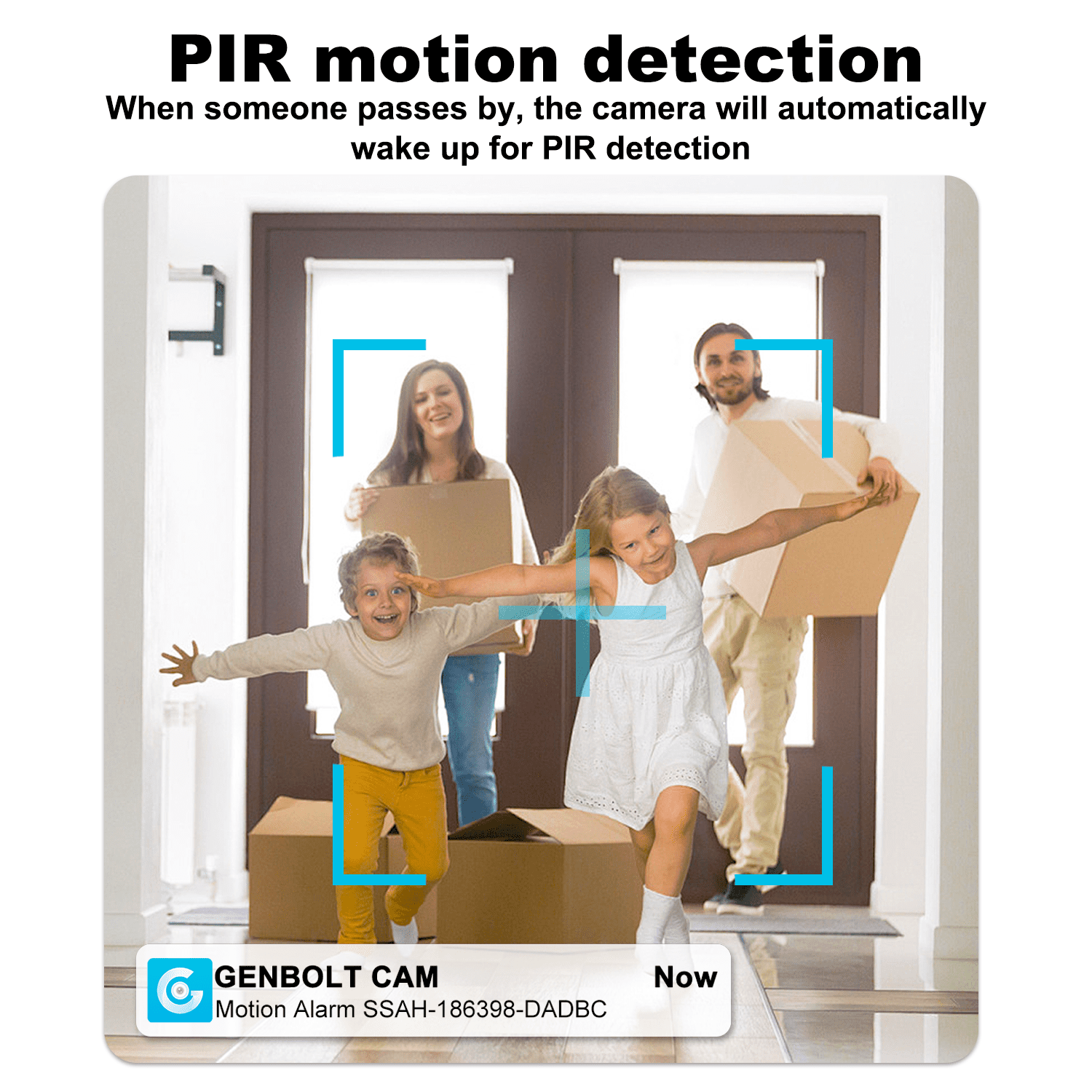 GENBOLT 2K WiFi Indoor House Security Camera Wireless, Pan Tilt Pet Camera with 5000mAh Battery Powered, IP Camera CCTV Nanny Dog Cam Baby Monitor with PIR Detection