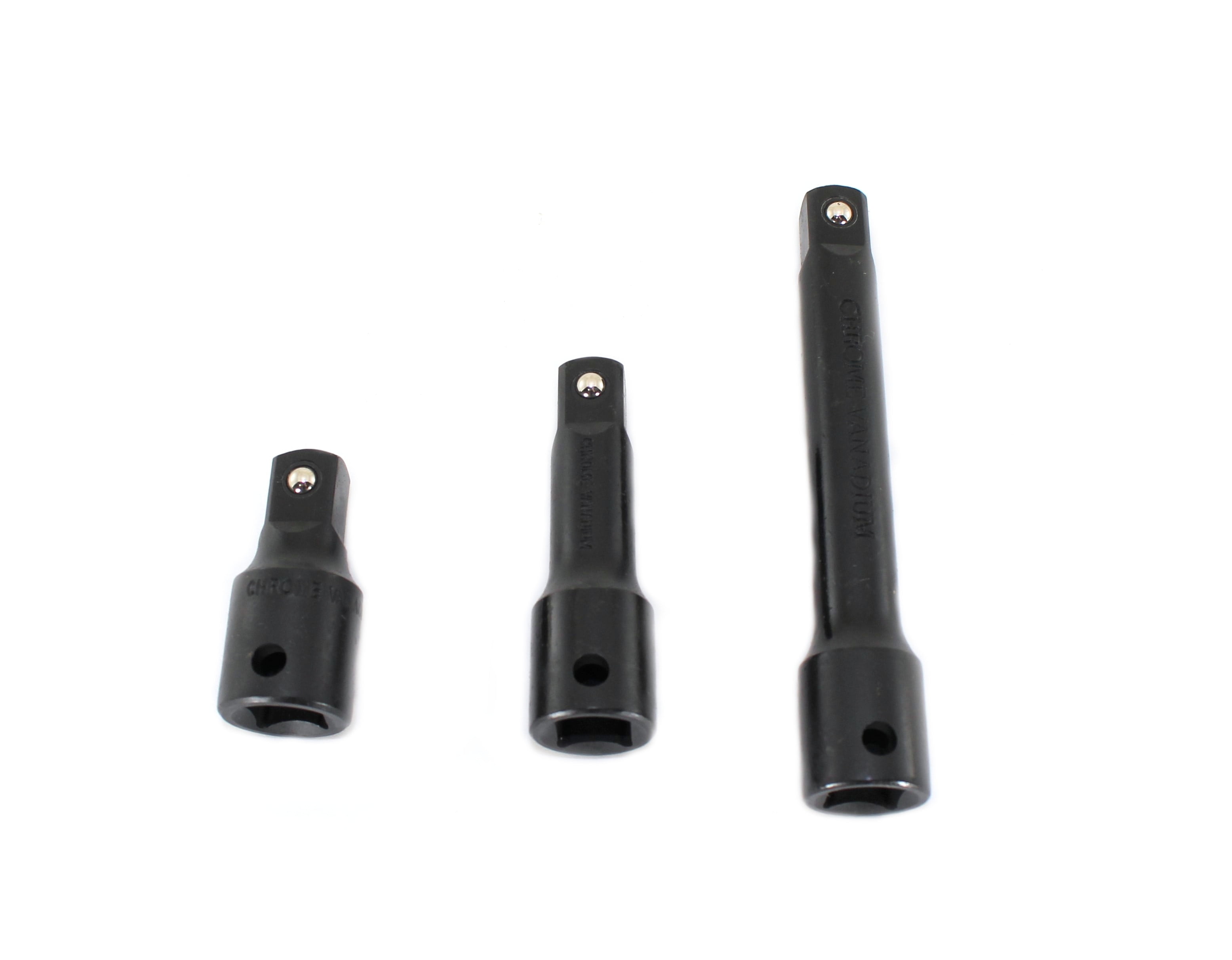 TEMO 1/2 Inch (13 mm) Drive Impact Extension Bar Set, CrV, 3 pc 2, 3